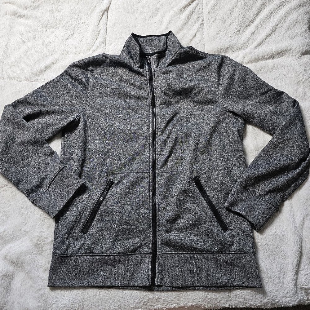Brooklyn Calling N.Y.C. Heathered Grey Zipper Jacket L